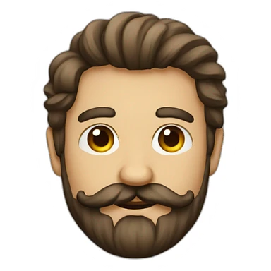 Artista con barba y bigote sticker