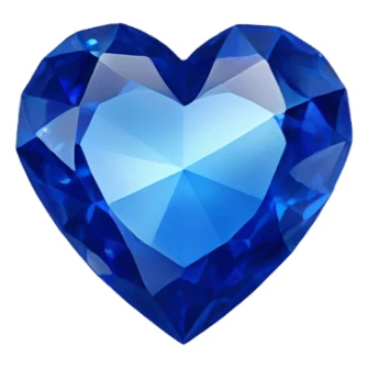 Sapphire in the shape of a heart sticker