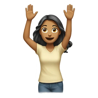 Waving girl sticker