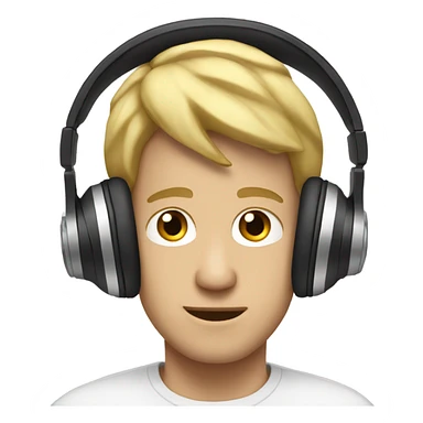 White guy listening to the beats headphones  sticker