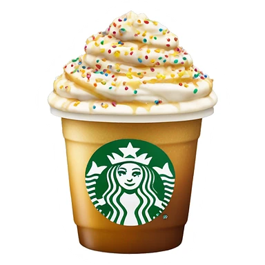 Starbucks Caramel Macchiato with sprinkles and lemon juice  sticker