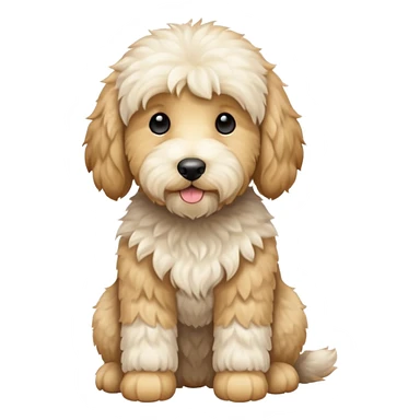 English cream Goldendoodle sticker