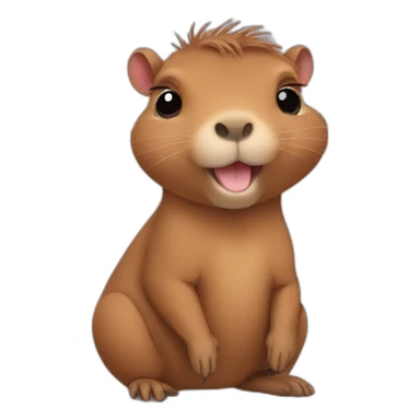 Baby capybara sticker