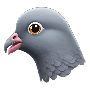 Pigeon with human beard sticker