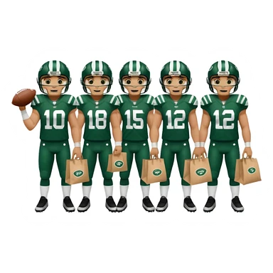 New York Jets being cry babies with tears with paper bags sticker