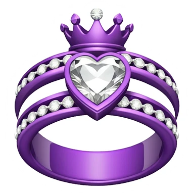 anel de casamento branco e roxo sticker
