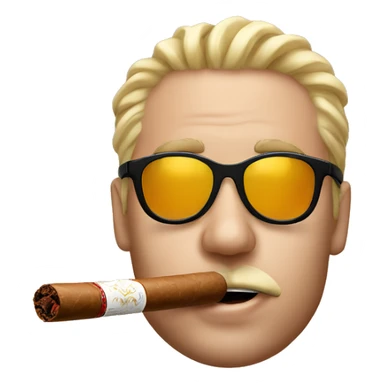 Me wearing star shaped shades with a cigar in my mouth sticker