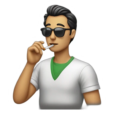 mariolo smoking a cigarette sticker