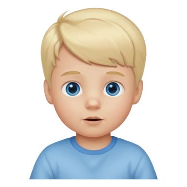 Blond hair blue eyed baby boy sticker