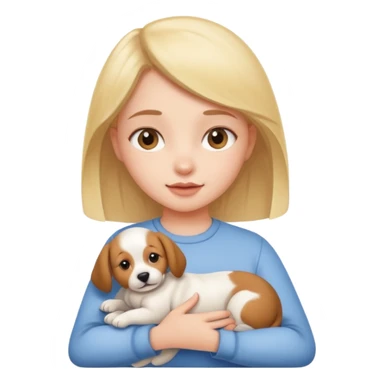 Clean girl with puppy sticker