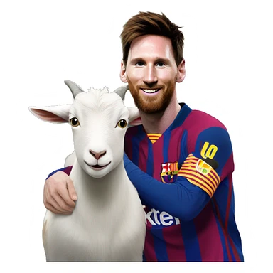 Messi on goat sticker