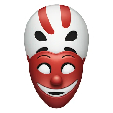 Persons holding clown mask sticker