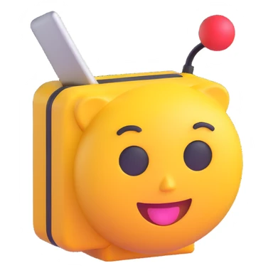 computer generator, 3D emoji style sticker