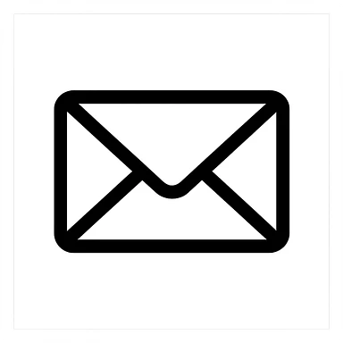 simple black envelope sticker