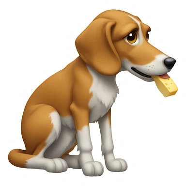 Foxhound eating butter sticker