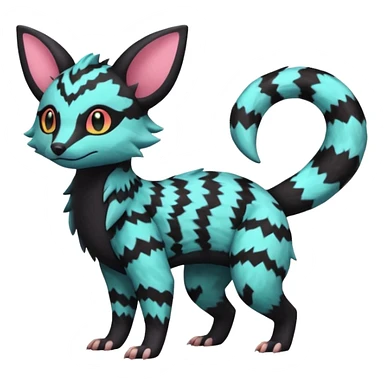pastel Salandit-Umbreon-Genet-Noivern-Civet-Hybrid (Full body) sticker