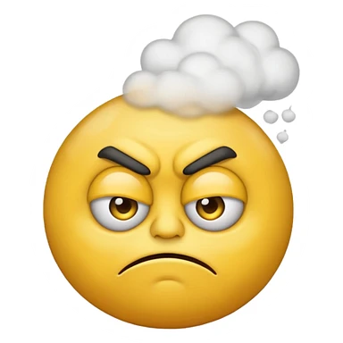 glorbo as a grumpy, steaming emoji sticker