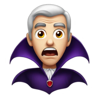 Scared Dracula sticker