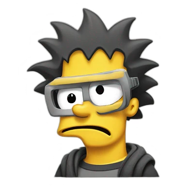 Bart Simpson frustrated sticker
