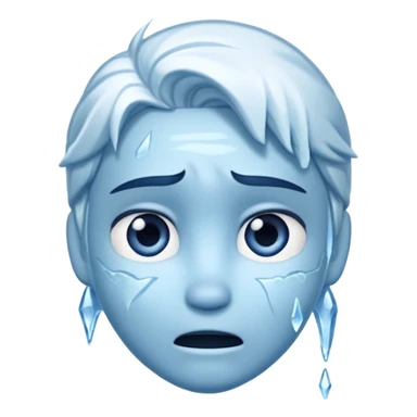 Frozen icy distraught iOs emoji sticker