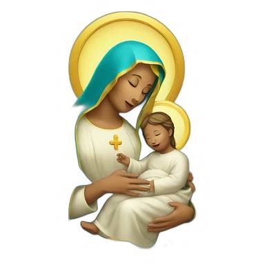 holy Mary with baby Jesus sticker