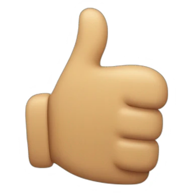 a thumbs up emoji but the thumb is half folded inwards sticker