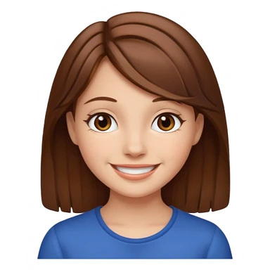 Aesthetic girl brown hair sticker