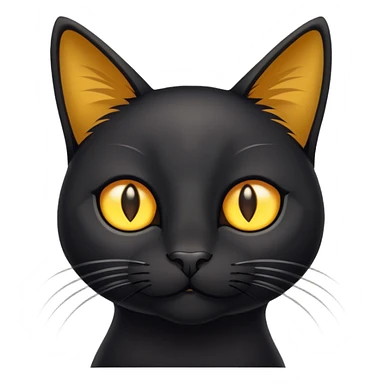 Black cat with golden eyes sticker