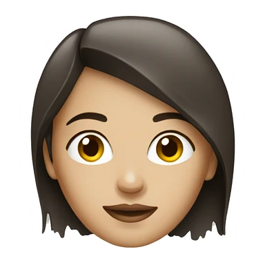 brunette woman with white drip sticker