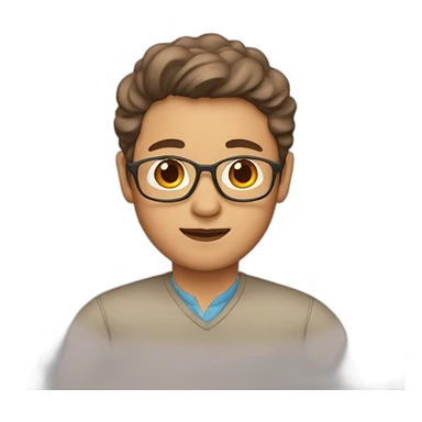 60th birthday brown hair sticker