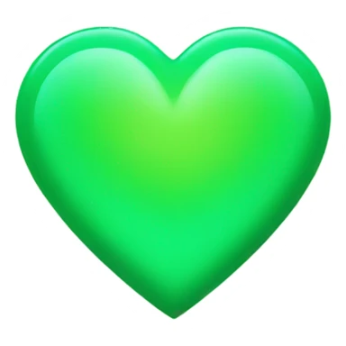 Shiny neon green heart  sticker
