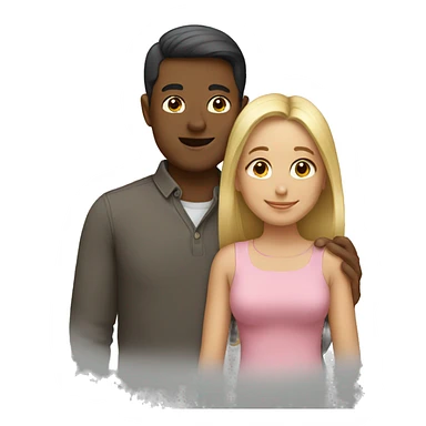 a couple with 1 kid sticker