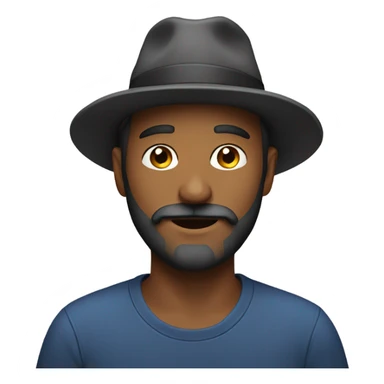 Father with beard and a hat sticker