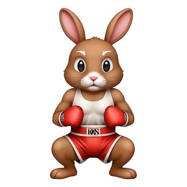 Boxing rabbit sticker
