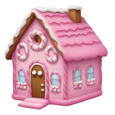 A pink gingerbread house sticker