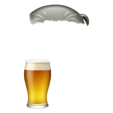 seal with a beer  sticker