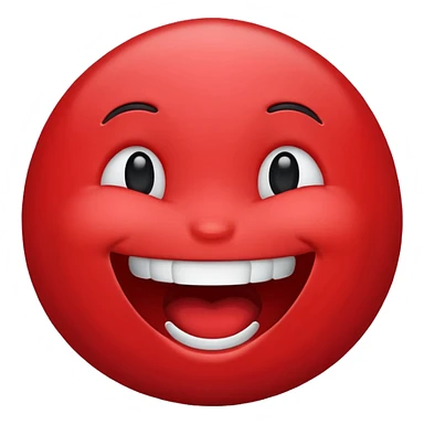 Lafing in red color emoji sticker