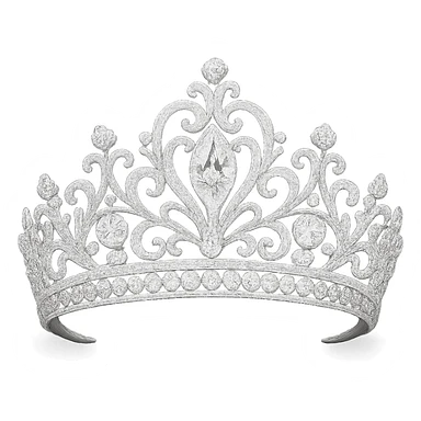white sparkly tiara sticker