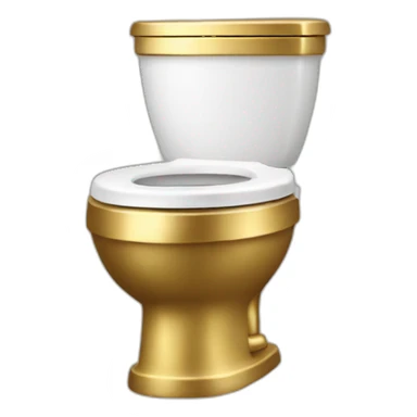 Gold toilet sticker