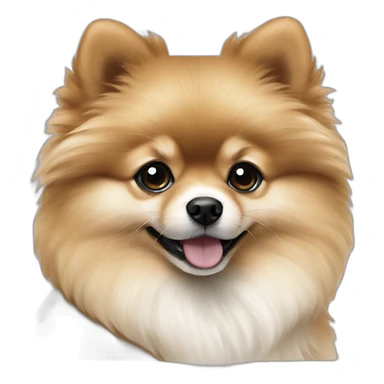 pomeranian puppy light brown beige white sticker