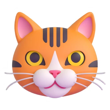 cute cat face sticker