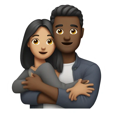 Man being held by woman sticker