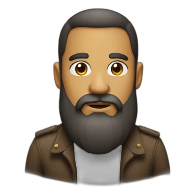 Bold with big beard sticker