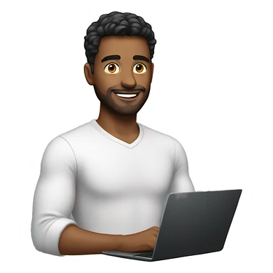  Handsome Man with laptop  sticker