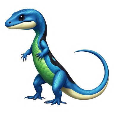 Orca-dragon-reptile-reptilian-lizard-skink-gecko-hybrid full body, two legs, arms, tail sticker