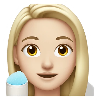 White girl doing skincare  sticker