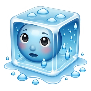 ice cube melting sticker