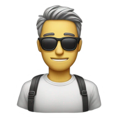 Un hombre calvo con gafas finas sticker