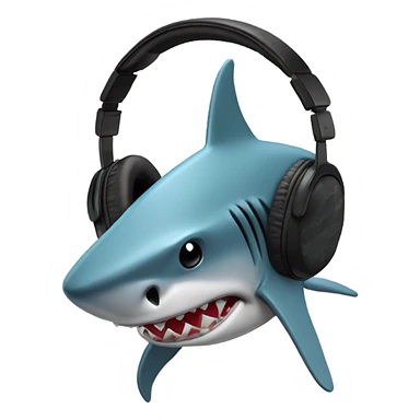 shark headphones sticker