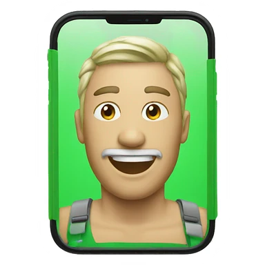 iphone with a color green screen sticker